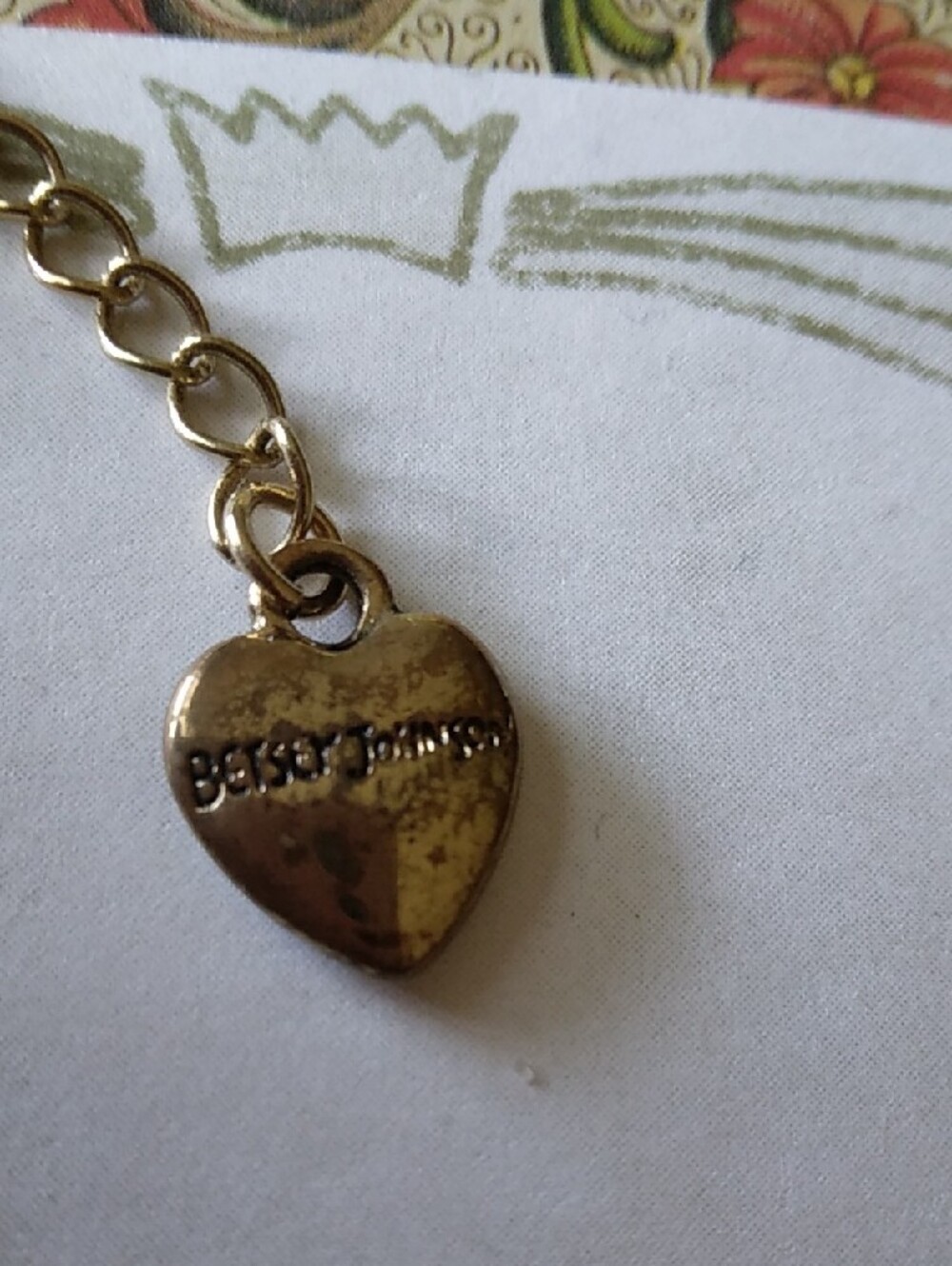 Betsey Johnson Gold-Tone Layered Necklace with Leopard Heart and Bird Charms - Picture 8 of 9